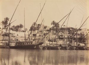 View of Aswan - Along the Nile by Antonio Beato