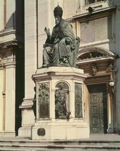 Monument to Pope Sixtus V Outside the Basilica at Loreto