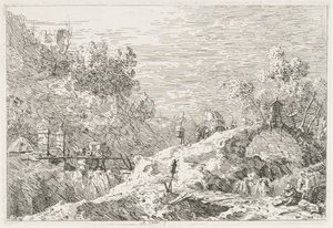 Views: Mountain Landscape with Five Bridges