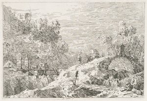 Views: Mountain Landscape with Five Bridges