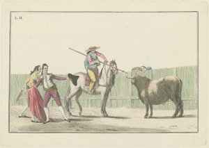 Plate II, from the series Collection of the Main Actions in a Bullfight by Antonio Carnicero