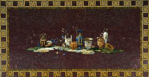 Table Inlaid with Semi-Precious Stones