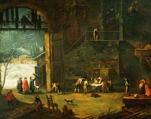The winter, the arrival of a nobleman at the villa