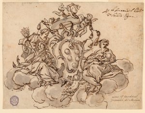 Design for a Ceiling with the Coat of Arms of Cardinal Francesco Maria de