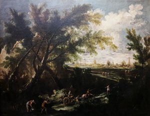 Landscape with a Water Carrier by Antonio Francesco Peruzzini