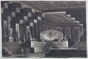 Stage Design, Interior of Egyptian Temple