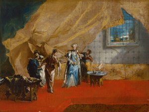Interior: A Sultana taking Coffee in the Harem, 1742-1743 by Antonio Guardi