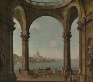 Capriccio with St. Pauls and Old London Bridge by Antonio Joli