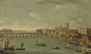 Four views of London: The Thames looking towards Westminster by Antonio Joli