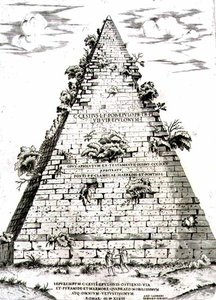 The Pyramid of Caius Cestius built c.12 BC, Rome