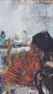 Woman with the Red Fan