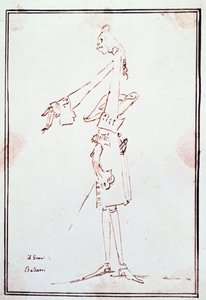 Portrait of Filippo Balatri, Italian castrato. Caricature by Anton Maria Zanetti