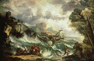 Seascape with Shipwreck by Antonio Marini