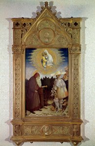 Apparition of the Virgin to Saint Anthony Abbe (Saint Anthony the Great) and Saint George by Antonio Pisanello