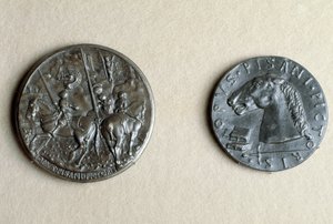 Medal of Francesco Sforza, Lord of Cremona, on Horseback by Antonio Pisanello