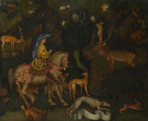 The Vision of Saint Eustace by Antonio Pisanello
