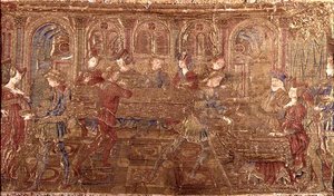 The Conviction of Herod, tapestry depicting scenes from the life of the saint