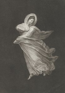 A Bacchante Wearing Flowing Drapery, Looking Down, Right Arm Bent and Left Arm..., ca. 1795-1847