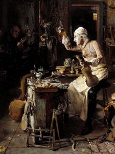 The Italian Luthier Stradivarius in His Workshop (detail)
