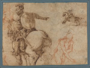 A Soldier on Horseback and Other Studies by Antonio Tempesta