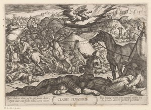 The angel of death overcomes the army of Sennacherib by Antonio Tempesta
