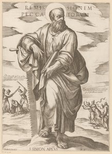 St. Simon (Remissionem Peccatorum) (Christ, Mary, and the Apostles) by Antonio Tempesta