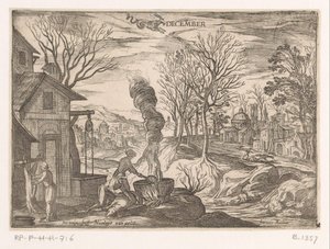 December: Slaughtering Pigs (Capricorn) by Antonio Tempesta