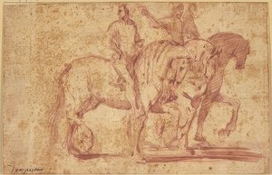 Three Riders Riding to the Right by Antonio Tempesta