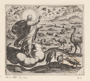 God Creates the Birds and the Fish by Antonio Tempesta