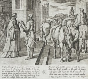 Gonzalo Gustos Outlines the Fate of His Unborn Child, Turning Over the Ring to be Given to it if it is a Male by Antonio Tempesta
