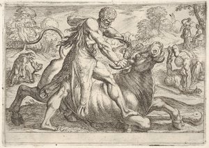 Hercules and Achelous by Antonio Tempesta