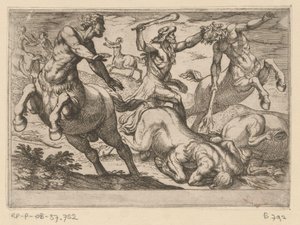 Hercules and the Centaurs (The Twelve Labors of Hercules) by Antonio Tempesta