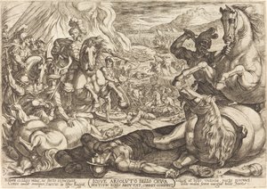 Joshua has the Chariots Burned and Cuts the Legs off His Enemies by Antonio Tempesta