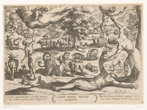 Cain Kills Abel (series title: Old Testament Battle Scenes) by Antonio Tempesta