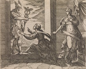 Mercury Turning Aglauros to Stone by Antonio Tempesta