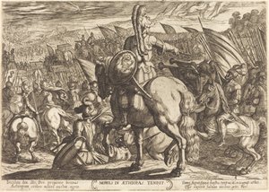Moses Makes the Hebrew Army March Against the Ethiopians by Antonio Tempesta