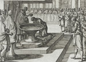 Mudarra and His Horsemen Convert to Christianity and are Baptized by Antonio Tempesta
