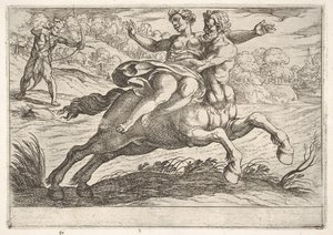 Nessus Attempting to Take Dejanira from Hercules by Antonio Tempesta