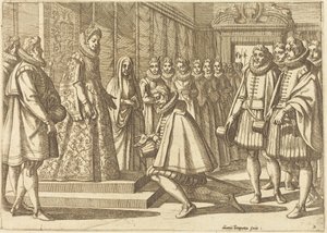 Philip of Spain Before Margaret of Austria by Antonio Tempesta