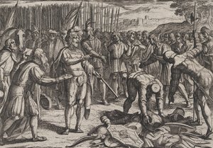 Plate 7: German Envoys Visit Civilis, from The War of the Romans Against the Batavians by Antonio Tempesta