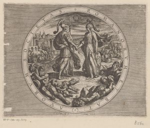 Rome and Batavia Shake Hands (The Batavian Wars Against the Romans) by Antonio Tempesta