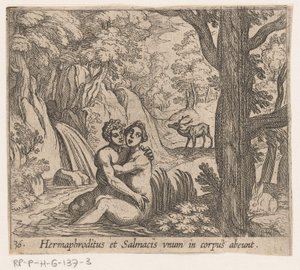 Salmacis and Hermaphroditus (Metamorphoses of Ovid series) by Antonio Tempesta