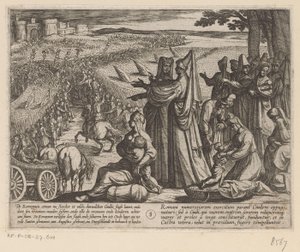 Women and Children Watch Julius Civilis Defeat the Romans (The Batavian Wars Against the Romans) by Antonio Tempesta