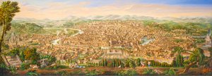 Panoramic view of Rome from the Janiculum Hill by Antonio Testa