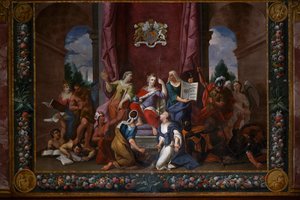 Queen Anne receiving homage from the four quarters of the globe