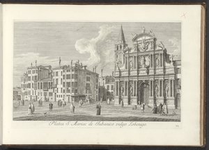 View of Campo Santa Maria Zobenigo in Venice by Antonio Visentini