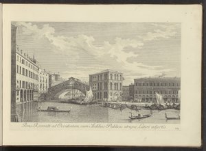 View of the Grand Canal, Palazzo dei Camerlenghi and the Rialto Bridge in Venice