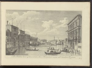 View of the Grand Canal and Palazzo Vendramin-Calergi in Venice by Antonio Visentini