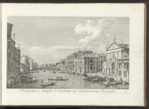 View of the Grand Canal and the Church of San Stae in Venice by Antonio Visentini