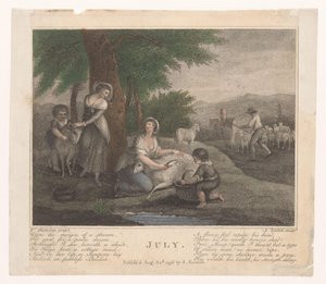 Women Shearing Sheep (July)